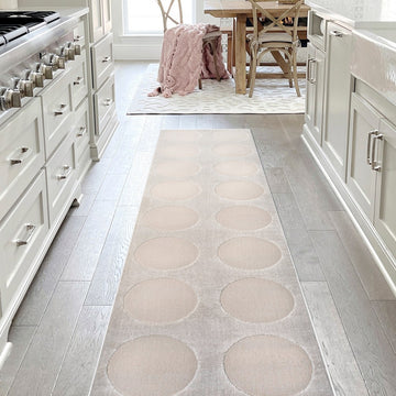 Adrian Modern Geometric Circle Dot High-Low Area Rug